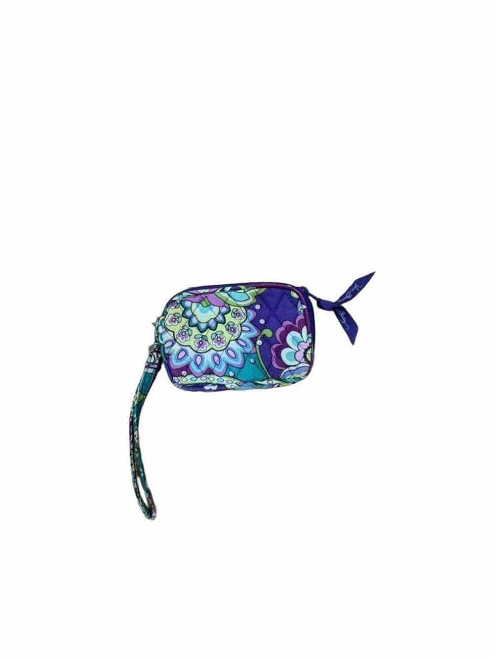 Vera Bradley Quilted Floral Paisley Wristlet Card Key Holder Pouch Purse